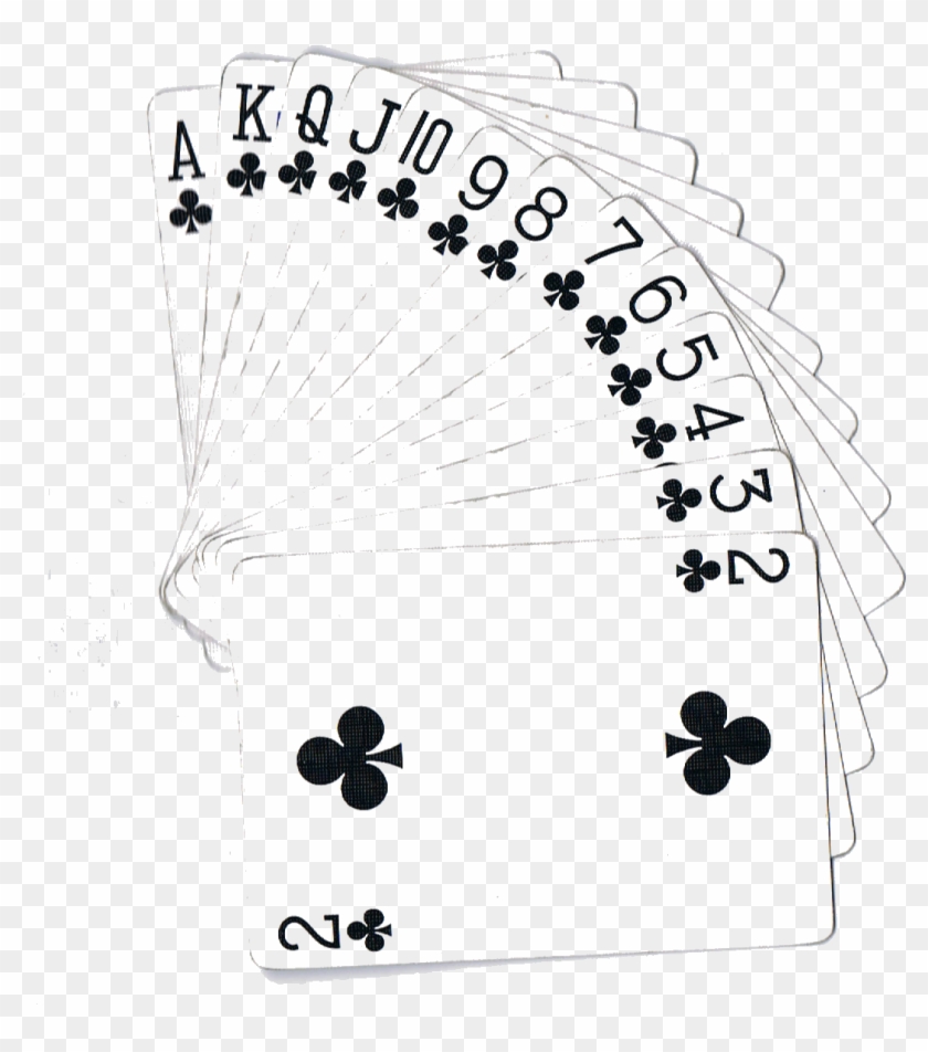 Clubs Suit Ace To Deuce - Poker Clipart