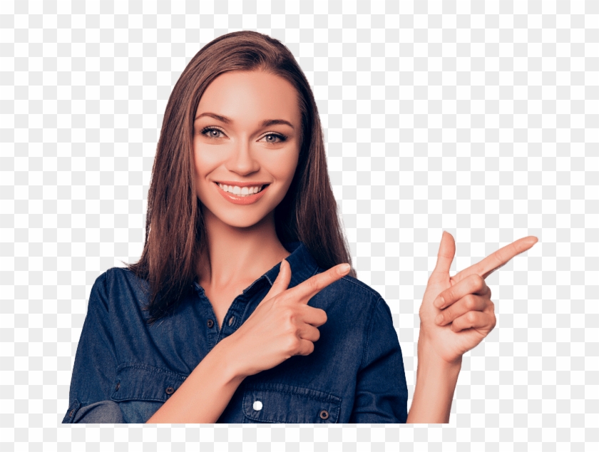 Girl Pointing - Food Clipart #3695083