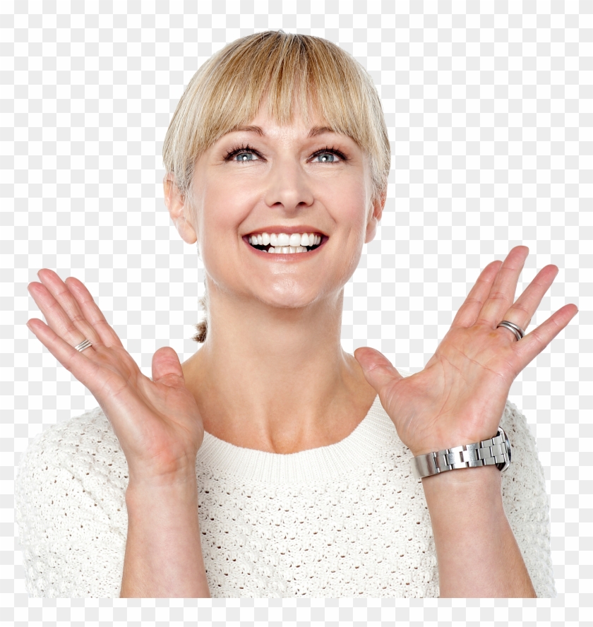 Women Pointing Both Sides - Expresiones Feliz Clipart #3695285