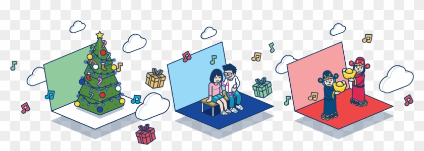 Enjoy Music And Our Customised 3d Card - Cartoon Clipart