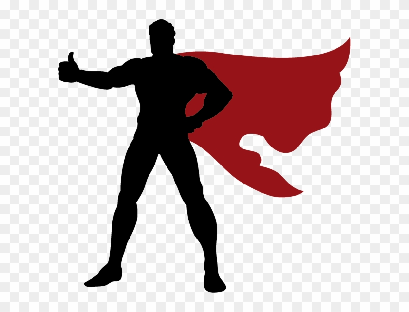 Employment - Superhero Silhouette Transparent Background Clipart #3696151