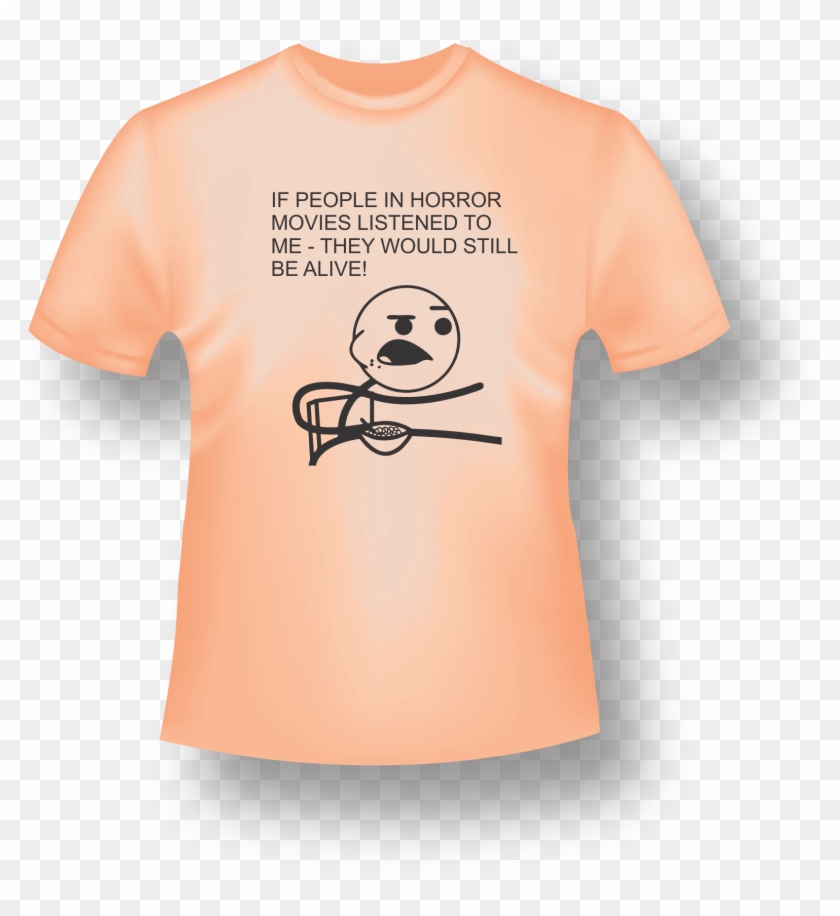 Horror Movie Advice T-shirt - Cartoon Clipart #3696186
