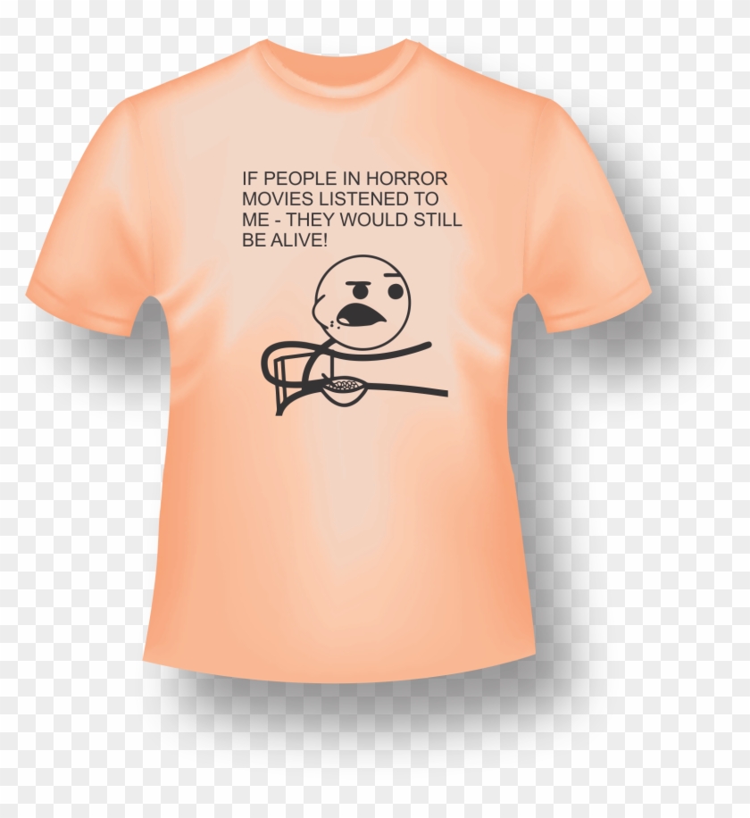 Horror Movie Advice T-shirt - Cartoon Clipart