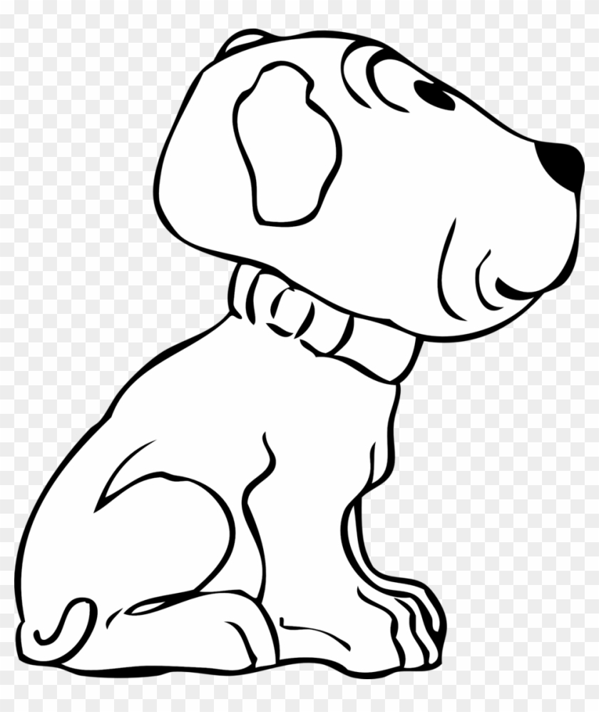 Illustration Of A Cartoon Puppy - Drawing Of A Puppy Side Clipart #3696294