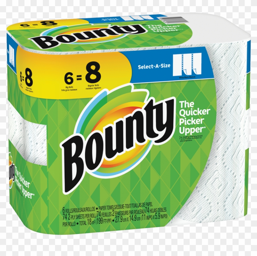Bounty Select A Size Paper Towels - Bounty Paper Towels 6 Roll Clipart #3696441