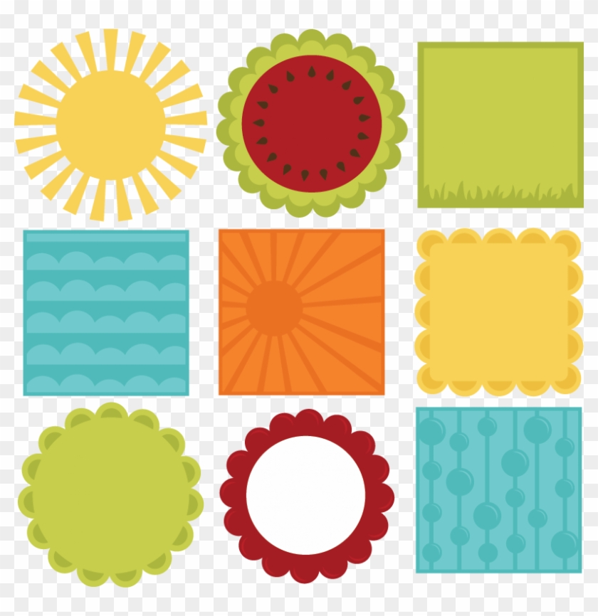 Summer 12 X 12 Background Shapes Svg Files For Scrapbooking - Background Svg Shapes Png Clipart