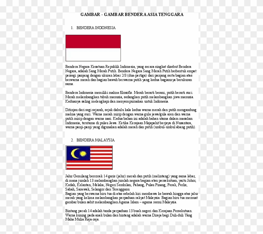 Doc - Bendera Bendera Yang Ada Di Asia Tenggara Clipart #3697587