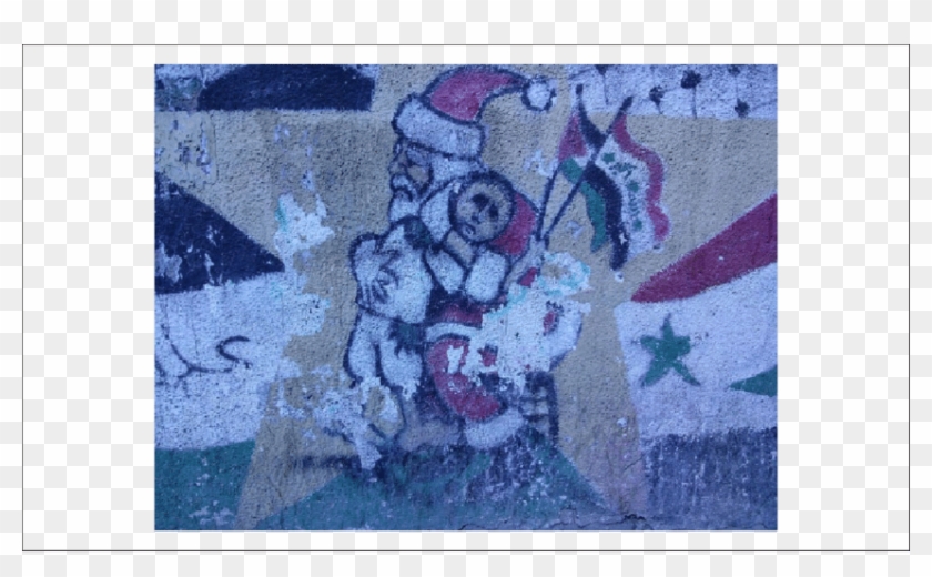 A Depiction Of Santa Claus Holding A Palestinian Child - Ramallah Clipart