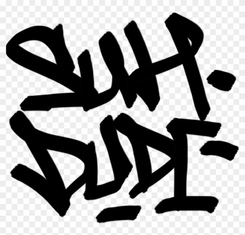 Suhdude Graffiti Fontsfreetoedit , Png Download Clipart #3697974