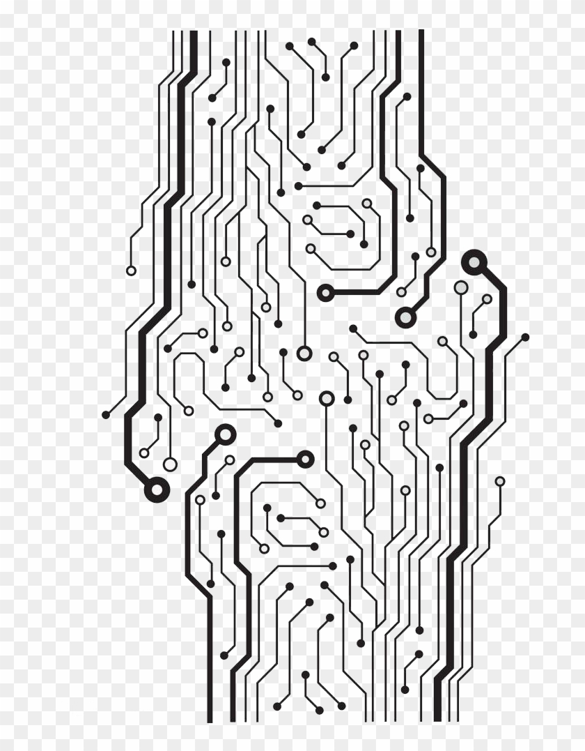 Circuit Vector Chip - Circuit Board Lines Png Clipart #3698786