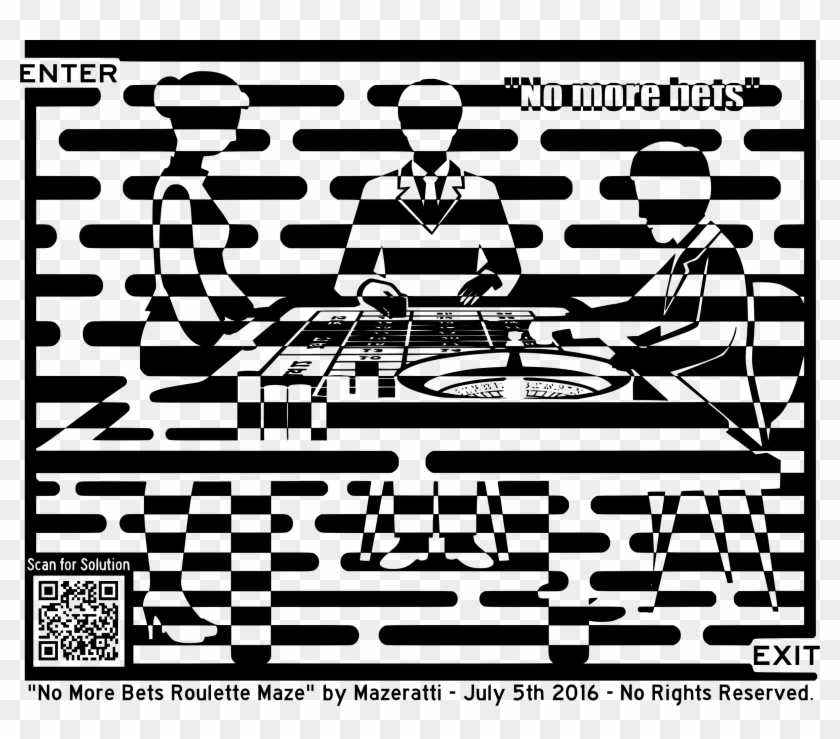 This Free Icons Png Design Of No More Bets Roulette - Monochrome Clipart