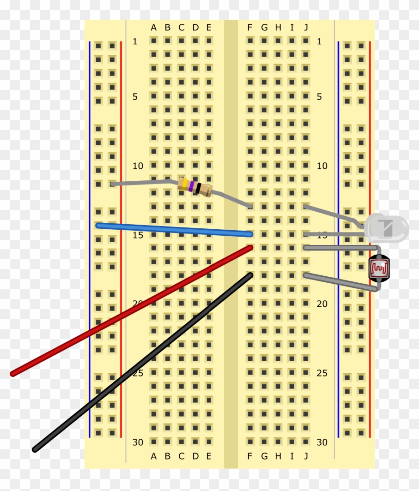 Blank Breadboard - Electrical Network Clipart #3699338
