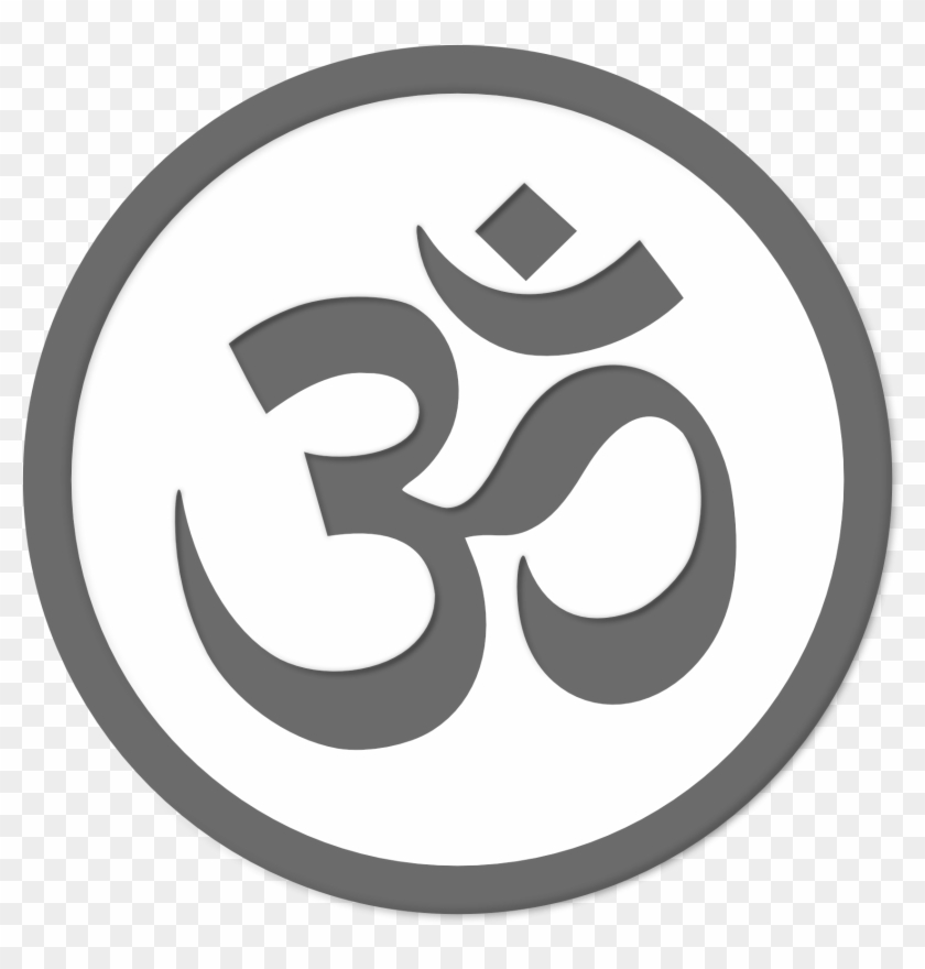 Namaste Symbol - Om Symbol In Circle Clipart #3699457