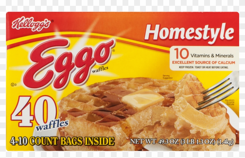 Kellogg's Waffles Homestyle Eggo 40 Count Clipart