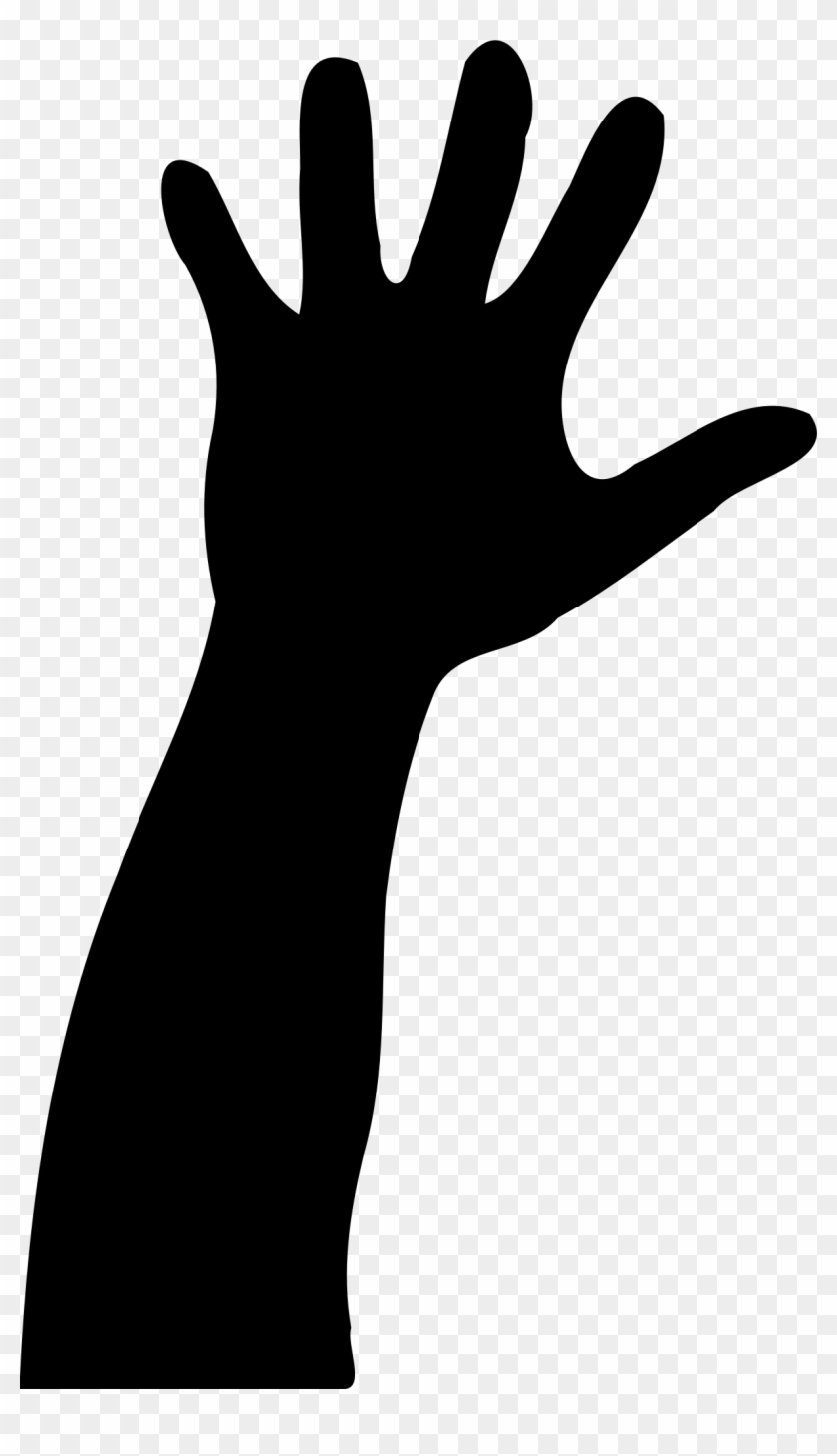 1219 X 2065 14 - Draw A Raised Hand Clipart
