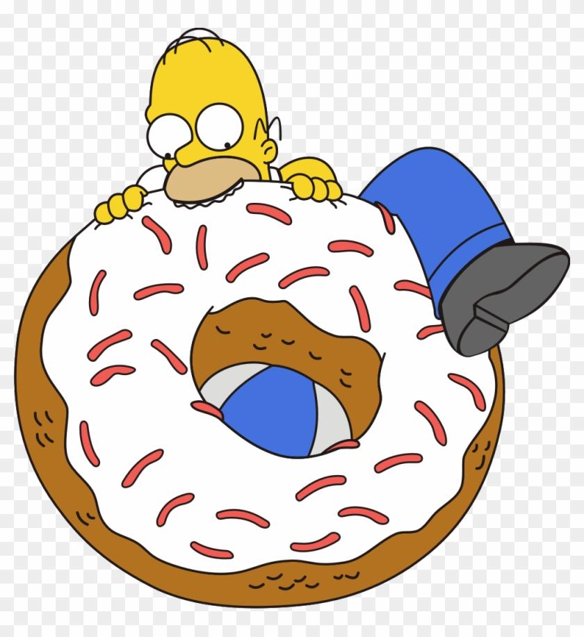 Best Free Simpsons Icon Png - Homer Simpson Big Donut Clipart #370570