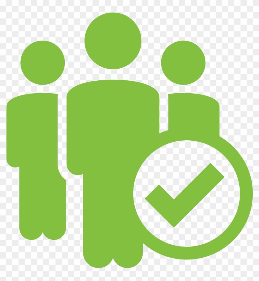 People With Check Mark Icon - Person Check Mark Icon Clipart