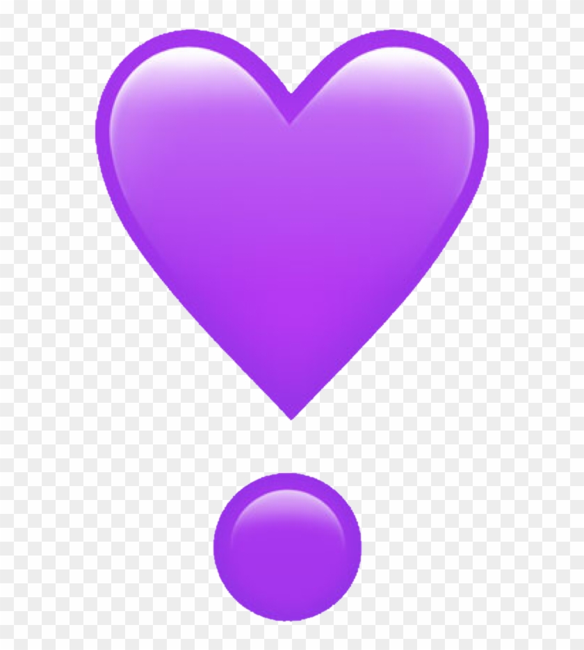 Purple Emoji Heart Freetouse Freetoedit Remixit Remixme - Emoji Heart Iphone Png Clipart