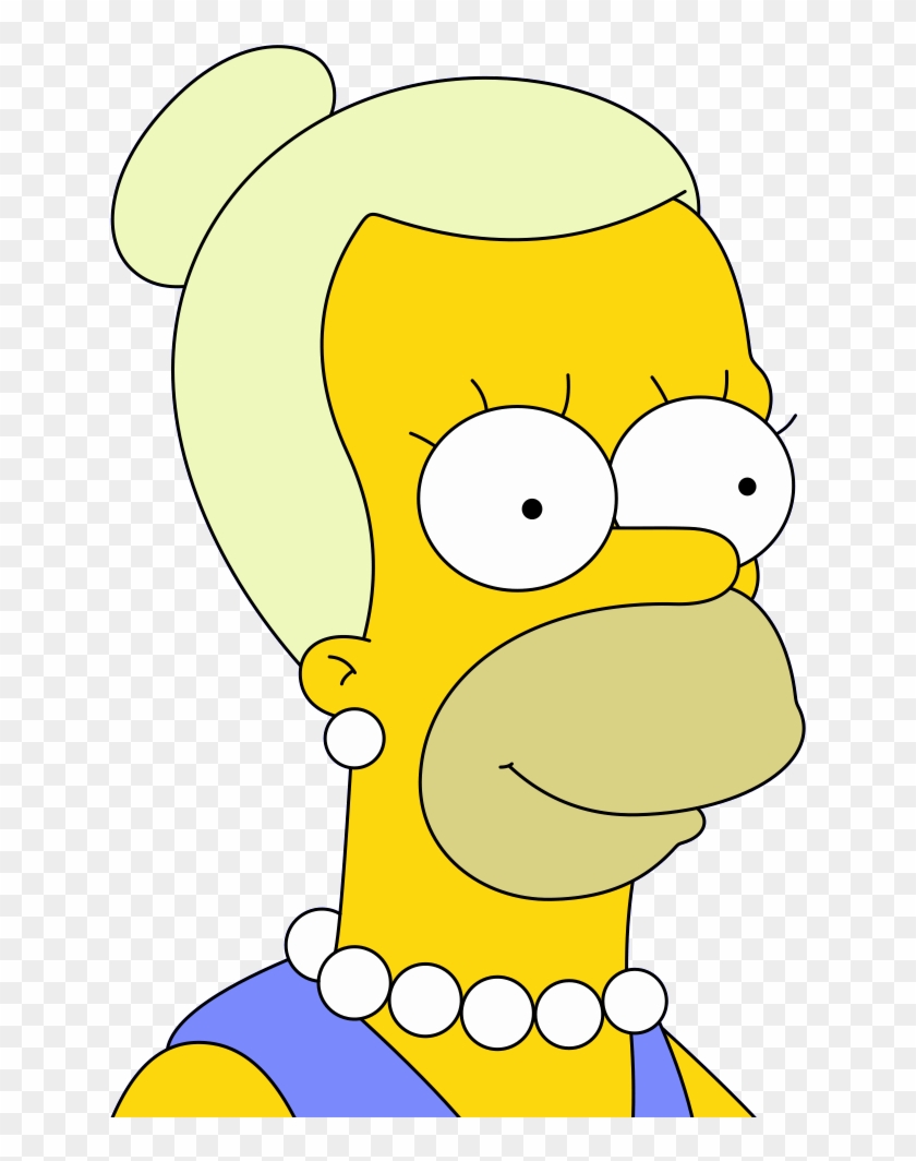 Homer As A Woman Clipart