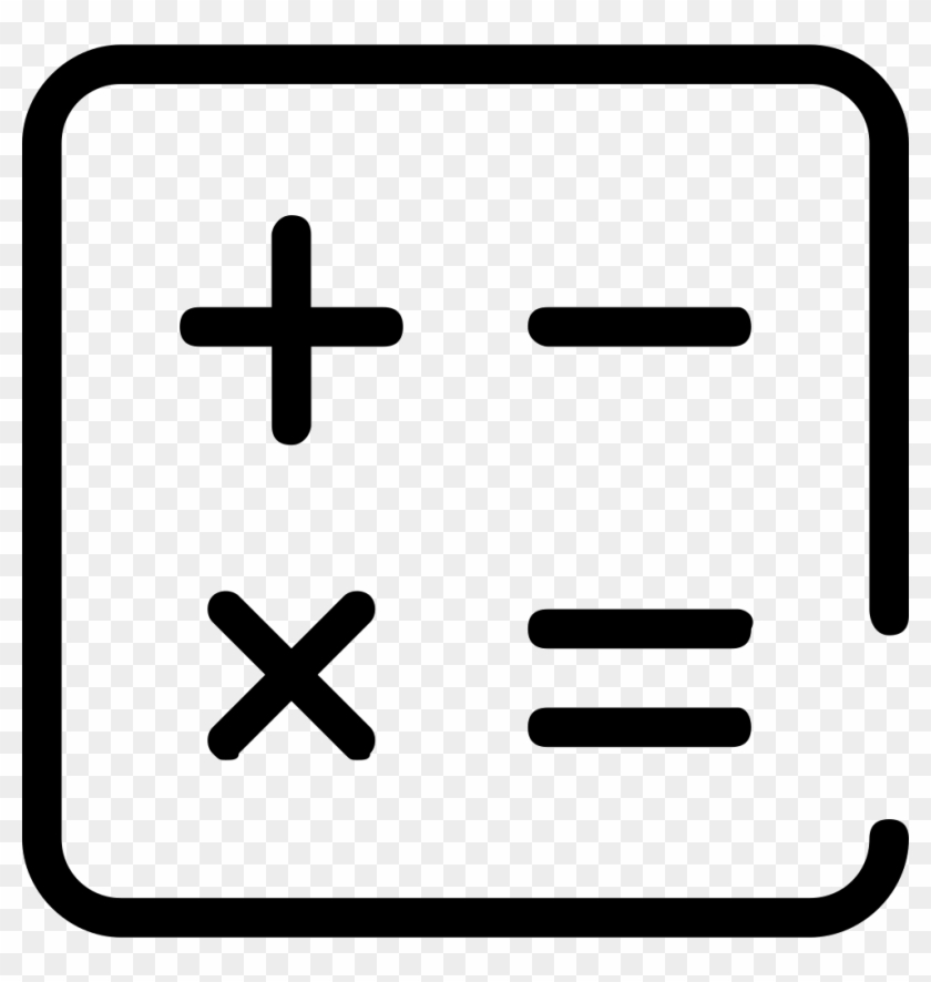 Png File - Calculator Line Icon Clipart #371035