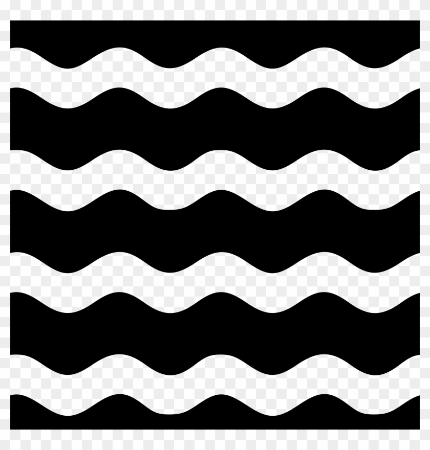 Bright And Modern Waves Clipart Black White Tileable - Tileable Wave - Png Download