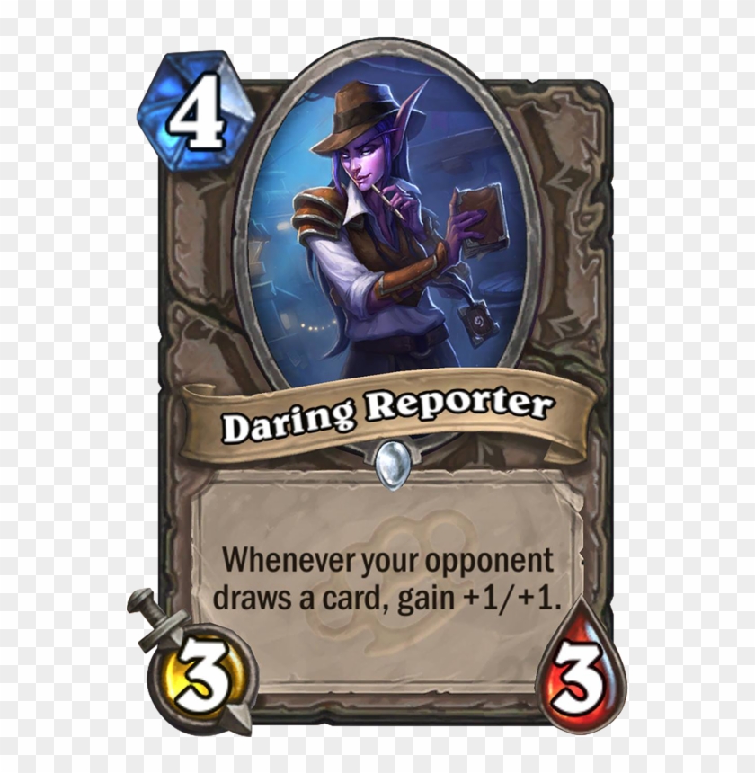 Daring Reporter Card - Daring Reporter Art Hearthstone Clipart #371389