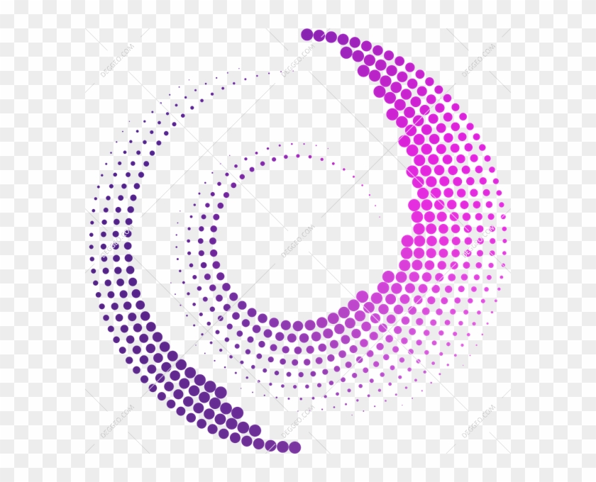 Halftone Dotted Circle Colorful Background Halftoned - 點 點 擴散 Clipart