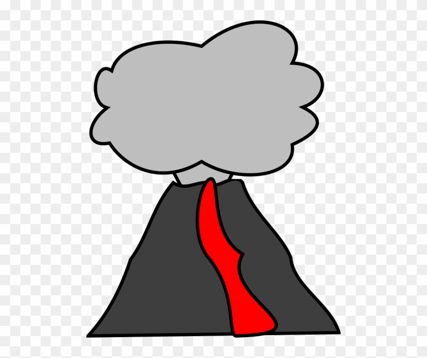 Vector - Volcano Cartoon Transparent Background Clipart