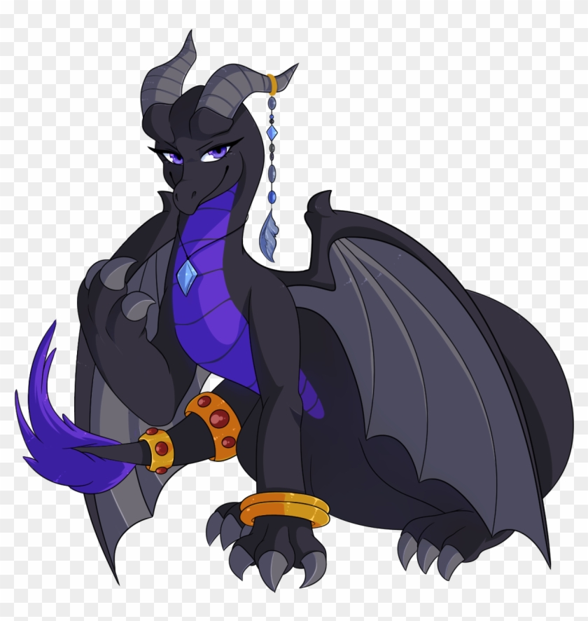 Basically She Has The Tail, Wings, And Horns Of Shadefire - Cartoon Clipart #371747