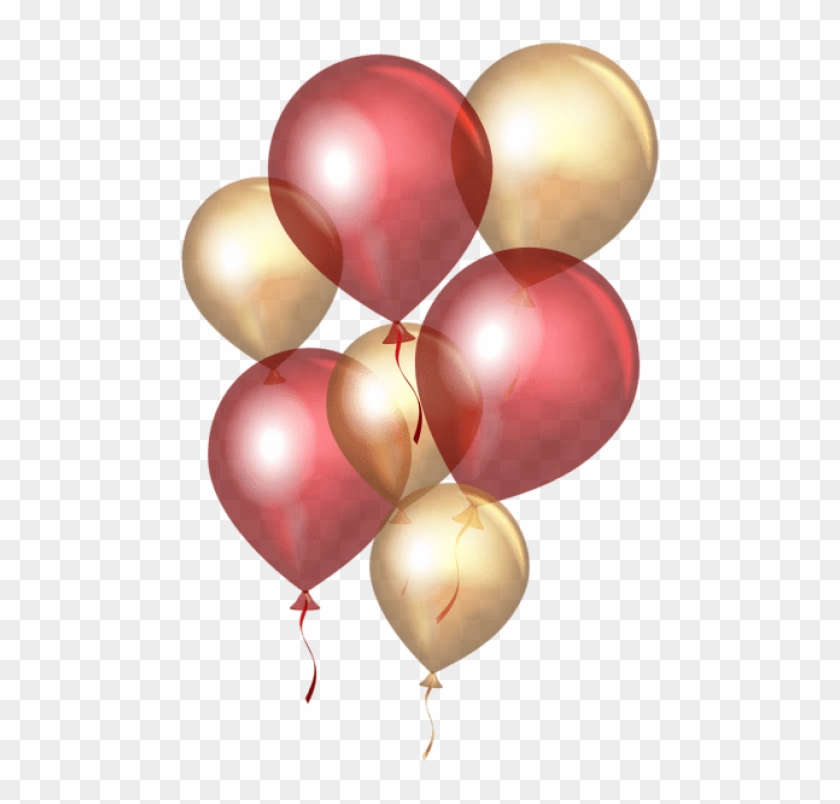 Free Png Transparent Red Gold Balloons Png Png Images - Balloon Transparent Background Golden Clipart