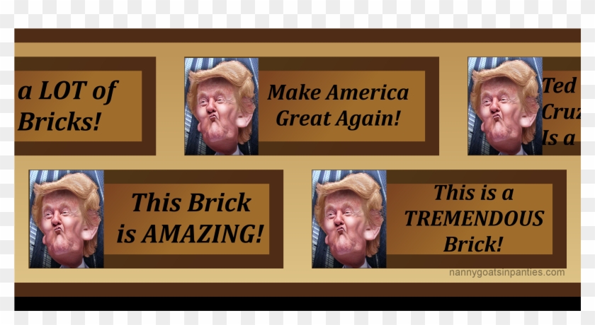 Trump Brick Wall - Senior Citizen Clipart