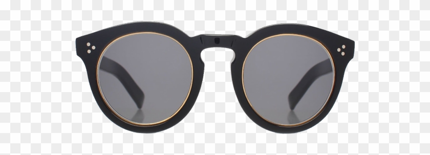 Illesteva - Round Black Sunglasses Woman Clipart #371916