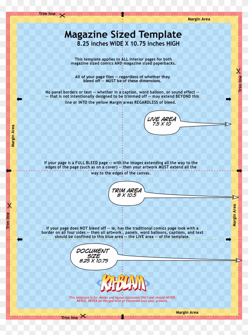 Magazine-sized Page Template - Comic Page Size Clipart