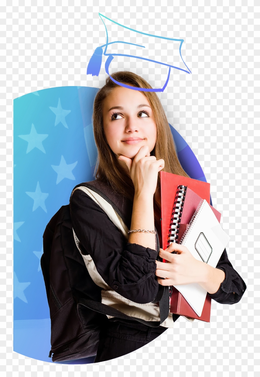 Studying In Malaysia - College Girl In Png Clipart #372148
