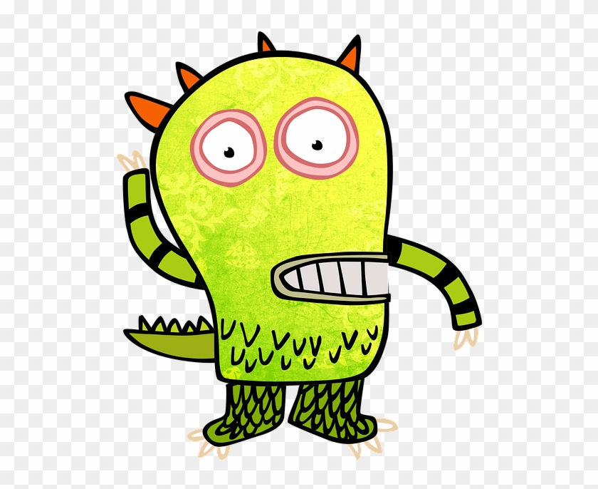 Monster, Clip, Art, Kids, Green Monster, Cartoon, Green - Dzień Chłopaka Prezent Kubek - Png Download