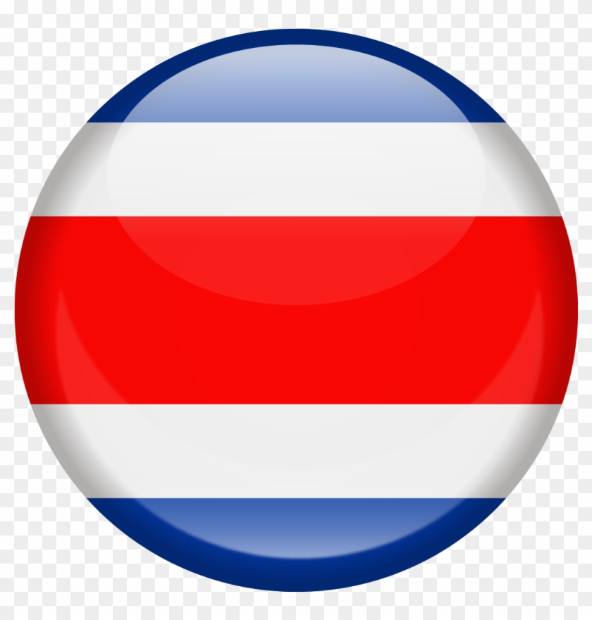 Costarica - Bandera De Costa Rica Redonda Clipart