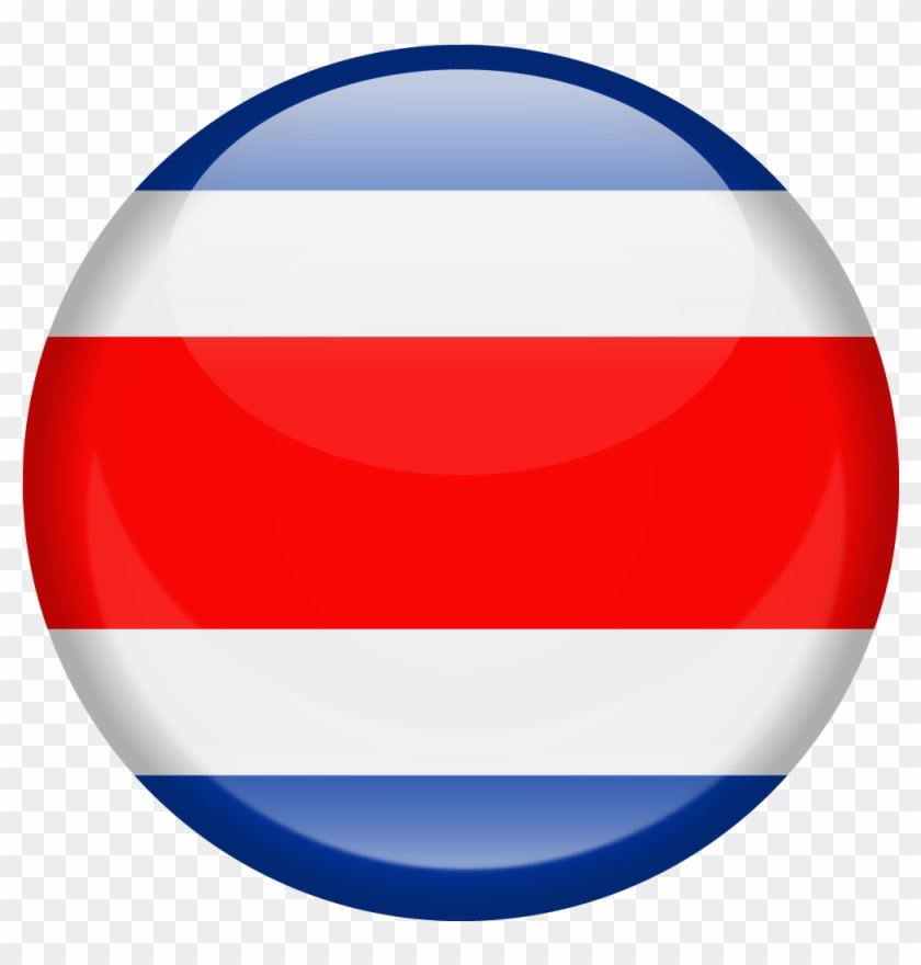 Costarica - Bandera De Costa Rica Redonda Clipart