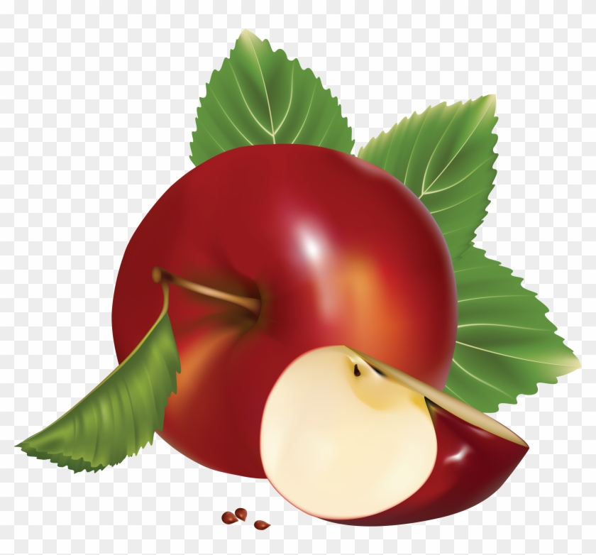 Apples Vector Red - Vector Clipart #372643
