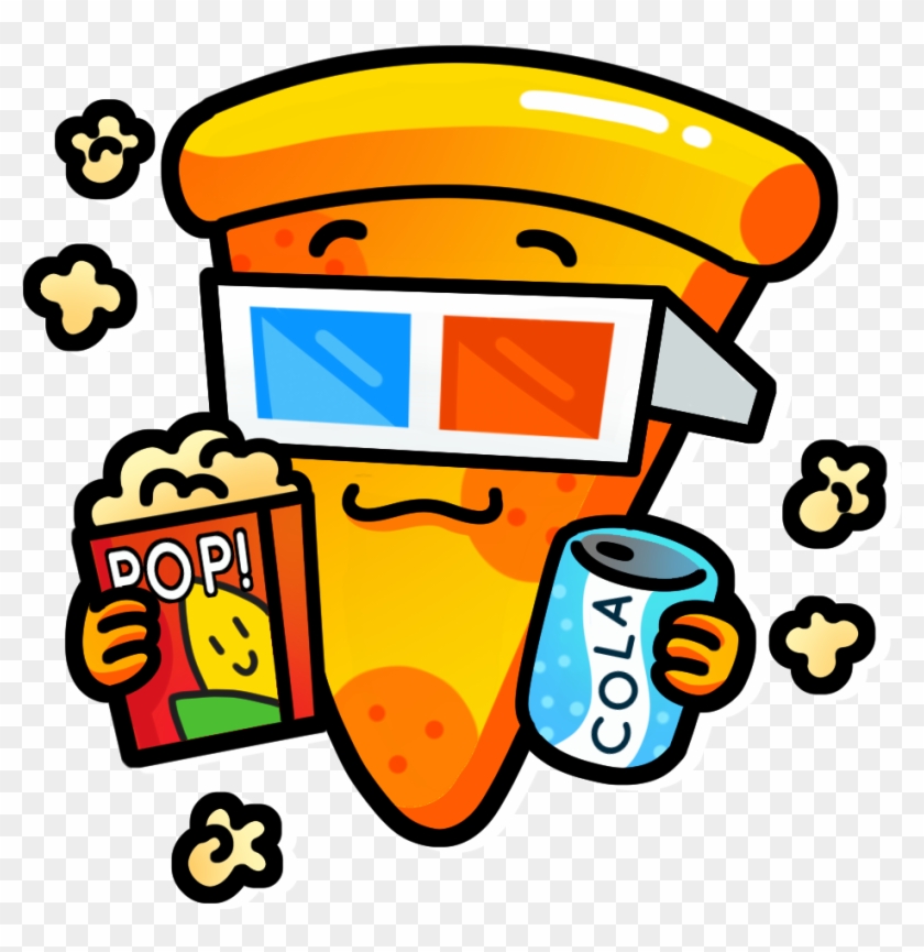 Pizza And Movie Night Clipart