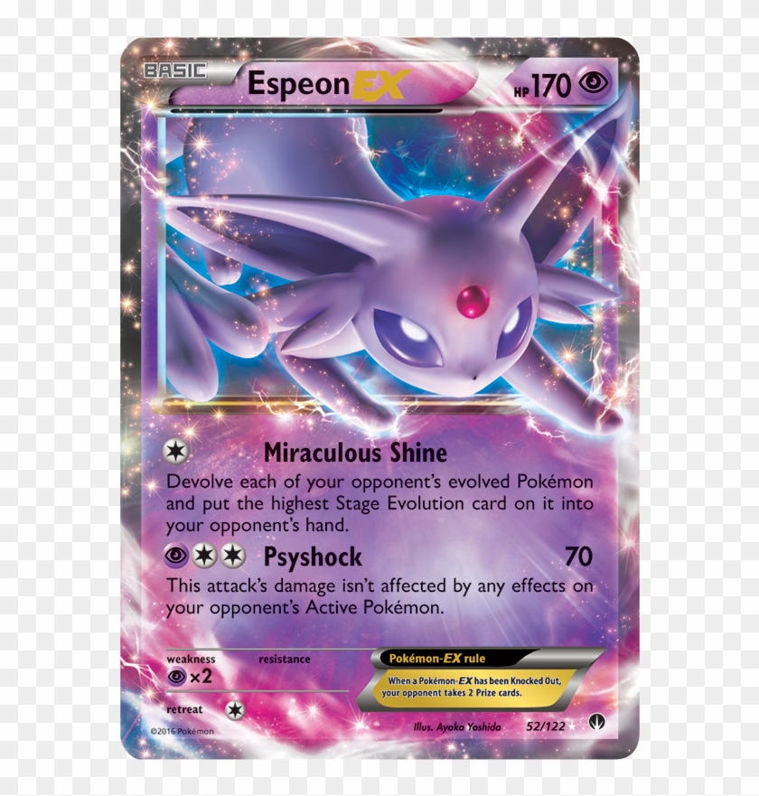 Espeon-ex - Pokemon Card Ex Eevee Evolutions Clipart #373128