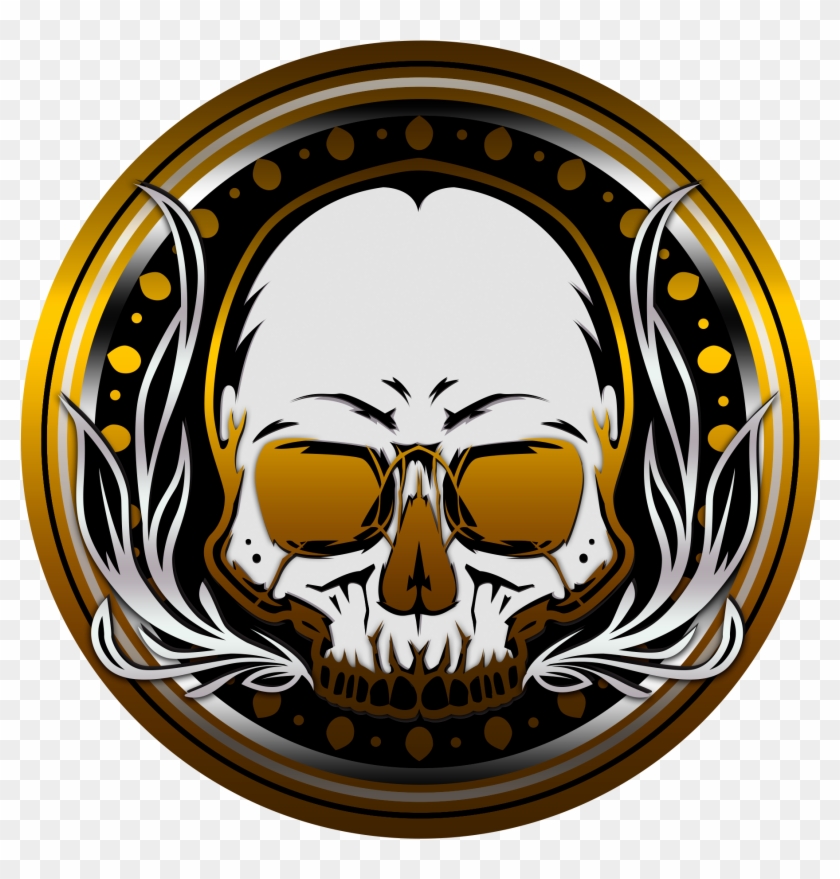 Skullz By R - Circle Logo Skull Transparent Clipart