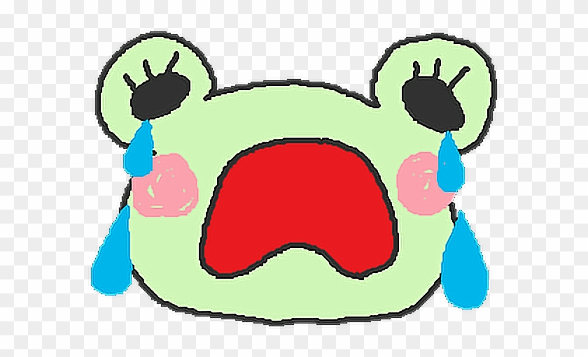 Frog Cute Kawaii Sad Crying Tears Png Sad Stickers Clipart #373216