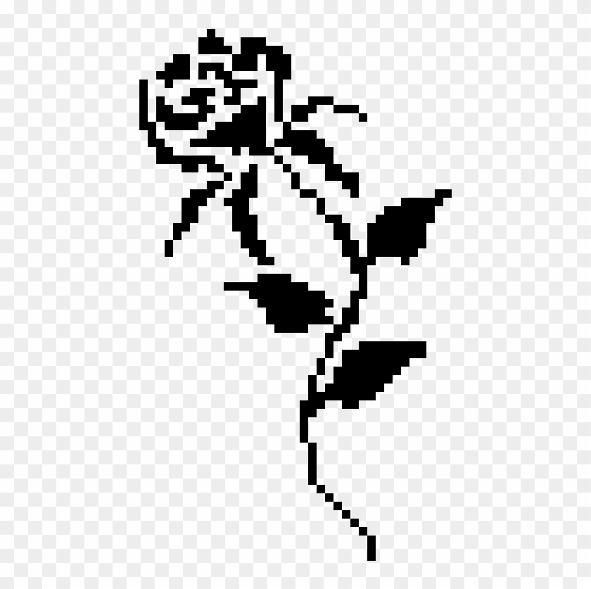 Black Rose - Line Art Clipart