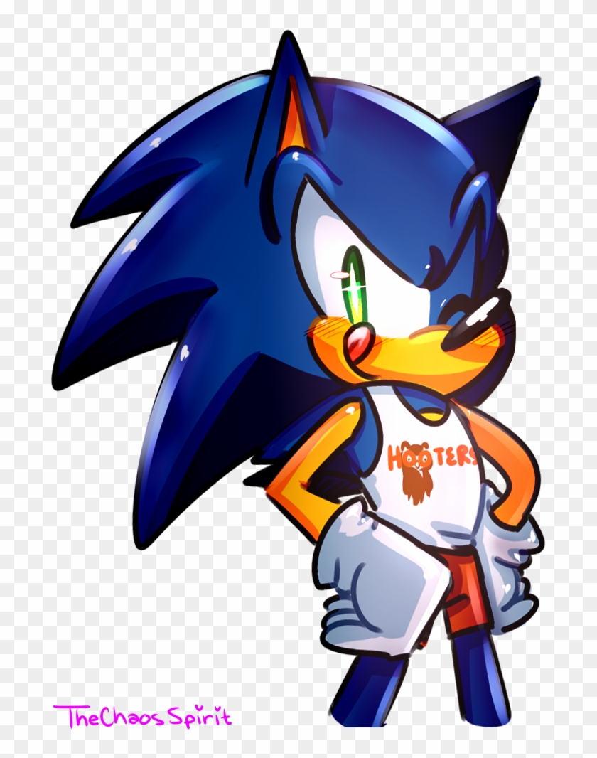 That Day, Twitter User @neonspindash Uploaded A Similar - Sonic The Hedgehog Hooters Clipart #373620