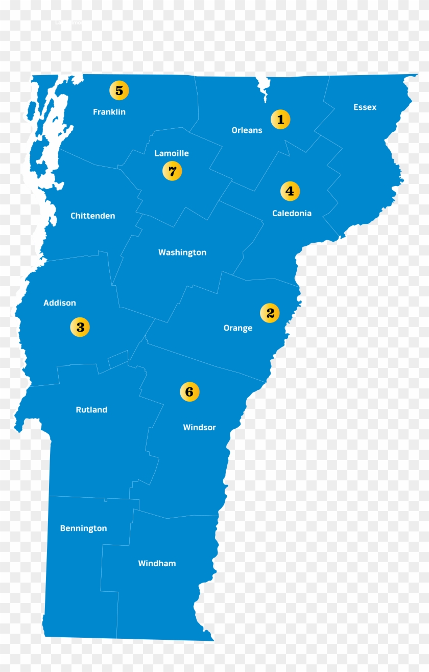 Click To Enlarge Vt-lakes - Vermont Map With Capital Clipart #374286