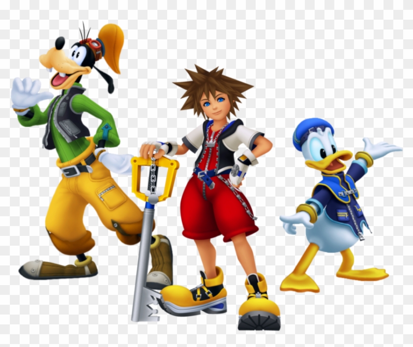 Sora Donald Goofy Kingdom Hearts - Kingdom Hearts Donald Goofy Clipart
