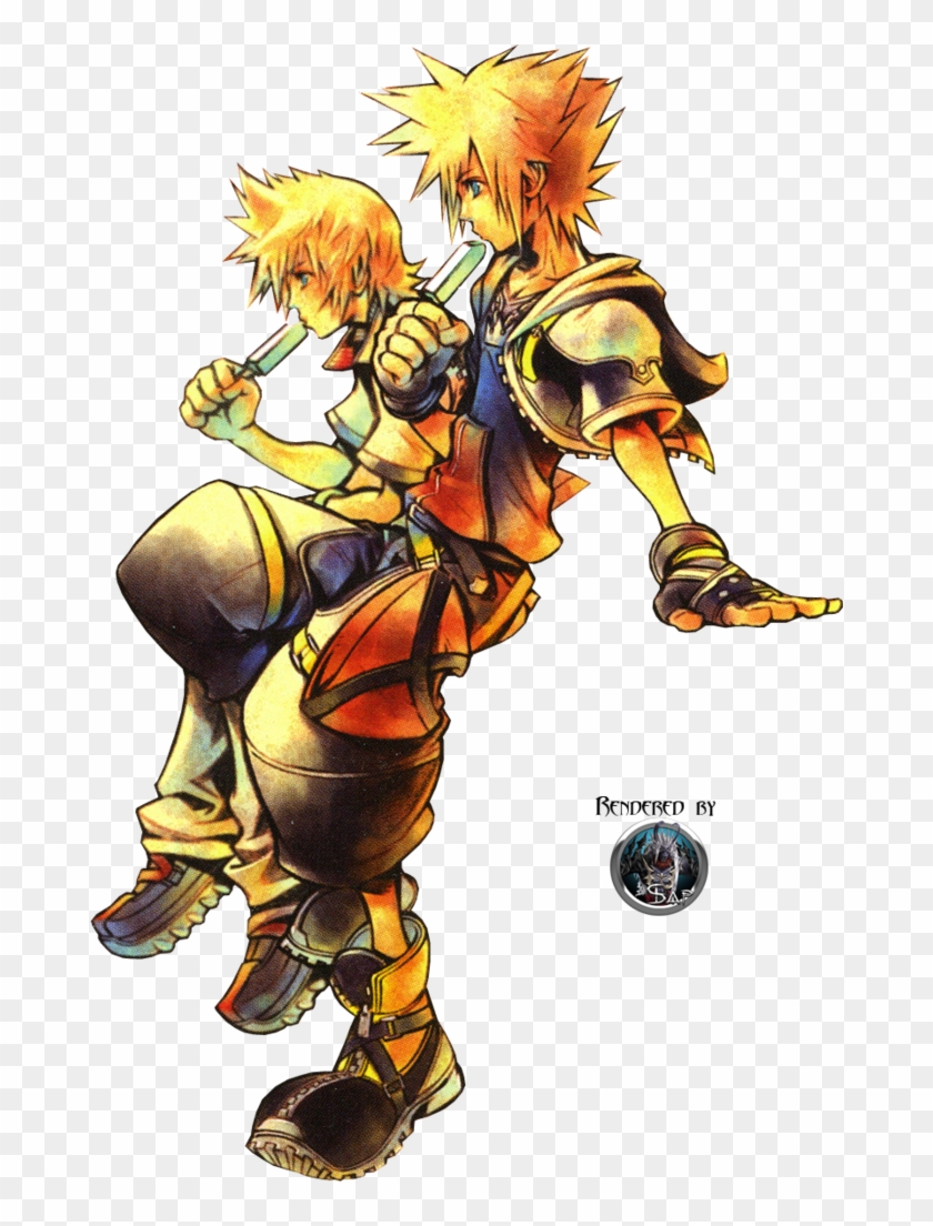 Or - Kingdom Hearts 2 Roxas And Sora Clipart