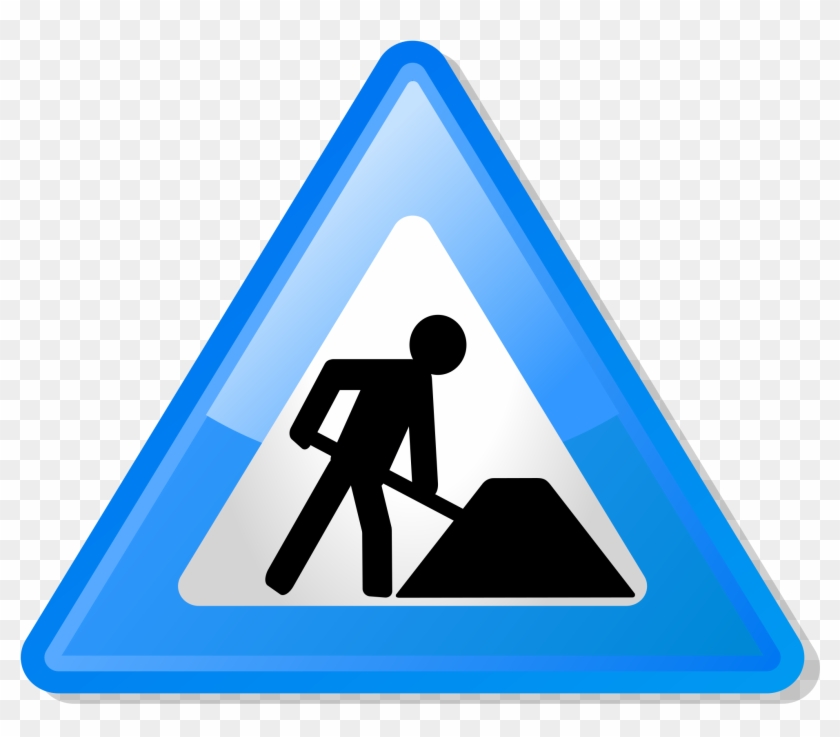 Open - Under Construction Icon Blue Clipart #375149