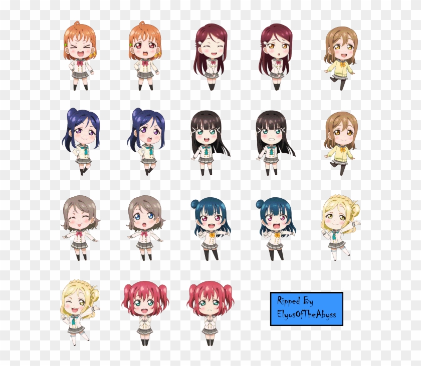 Love Live Sunshine Chibis , Png Download - Love Live You X Ruby Clipart