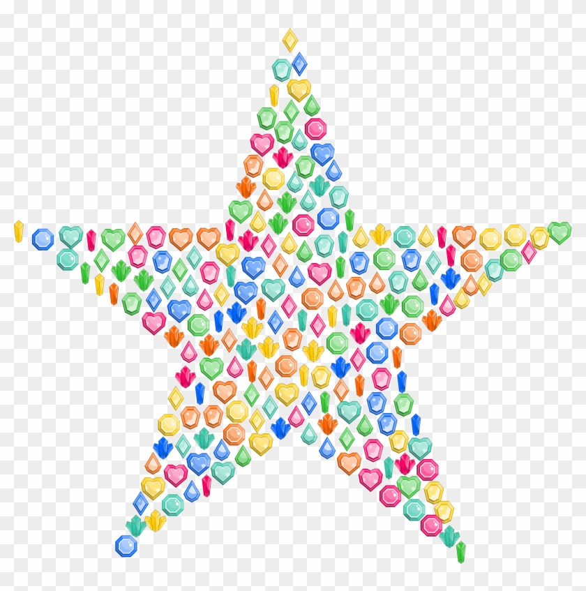 This Free Icons Png Design Of Colorful Gems Star Clipart